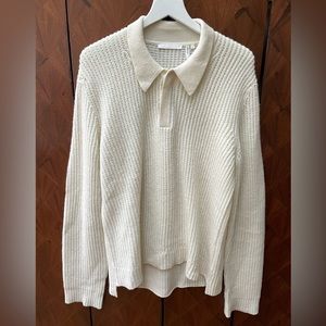 Helmut Lang Ivory Wool Pullover Sweater